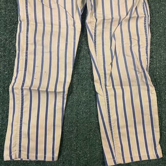 Wrangler Vintage Pinstriped Yellow Western Jeans 26X24 Damaged Zipper - Picture 2 of 8